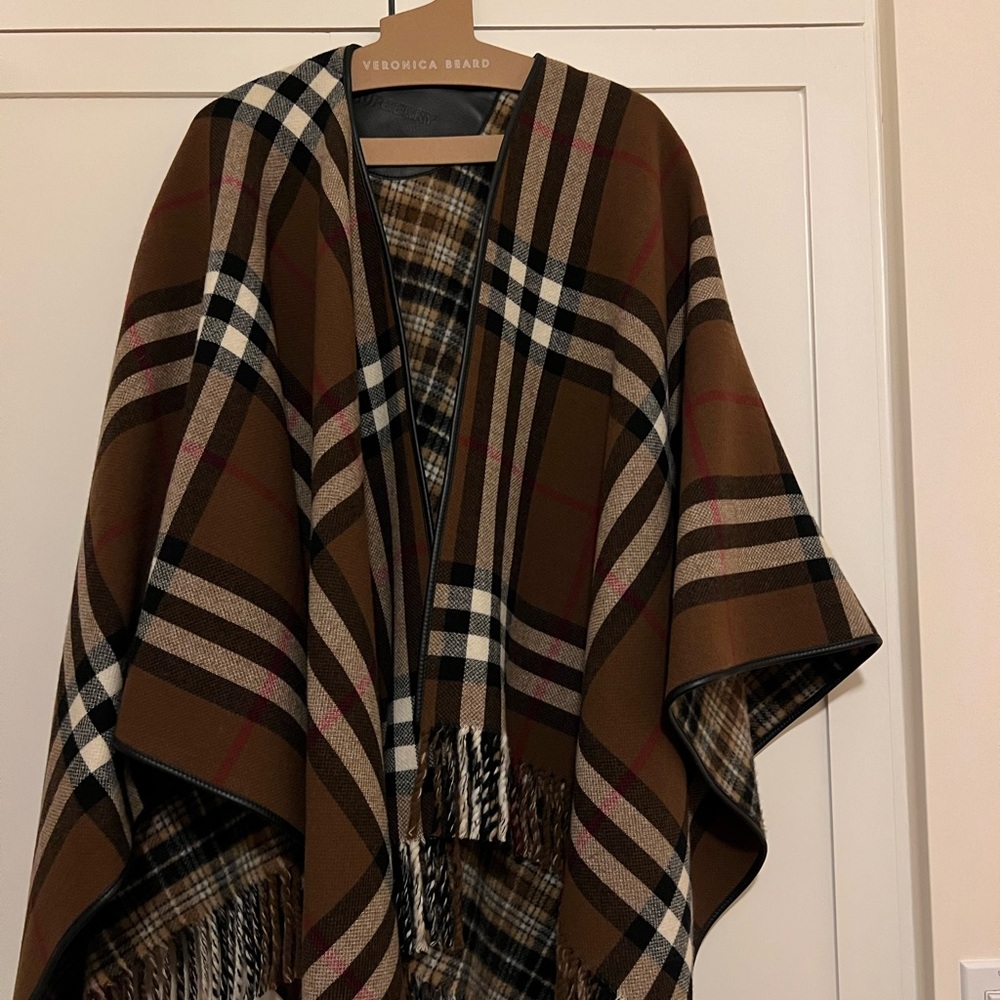 Burberry Wool Fringed Cape